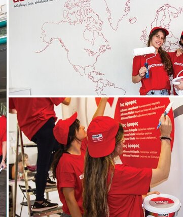 H KRAFT Paints και το LEROY MERLIN Κηφισού «χρωματίζουν» το Επίκεντρο της ActionAid